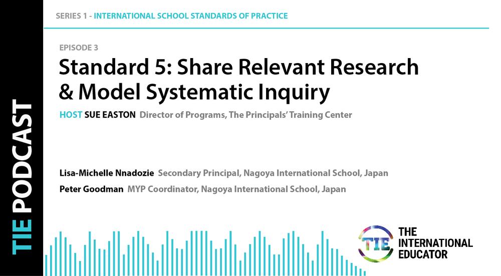 TIE PODCAST | Standard 5: Share Relevant Research and Model Systematic Inquiry