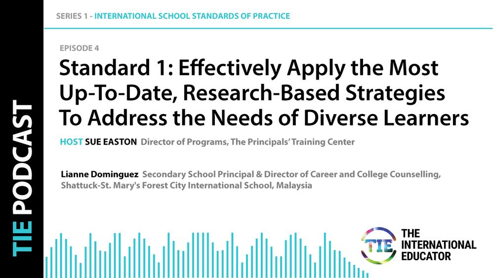 TIE PODCAST | Standard 1: Effectively Apply the Most Up-To-Date, Research-Based Strategies To Address the Needs of Diverse Learners