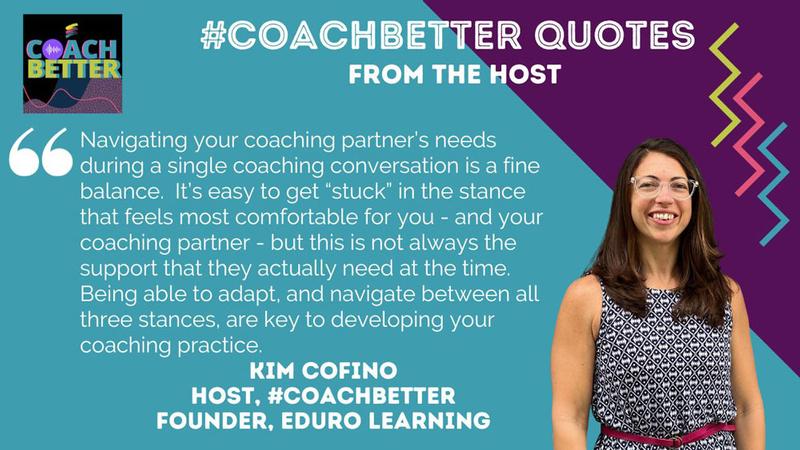 Transitioning Between the Three Stances of an Instructional Coach